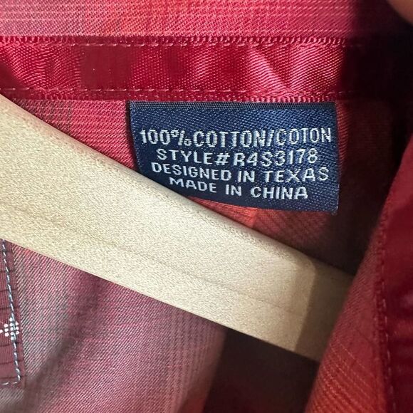 Pandhandle Red Plaid Pearl Snap Western Shirt Women’s XXL EUC Read - Picture 4 of 9